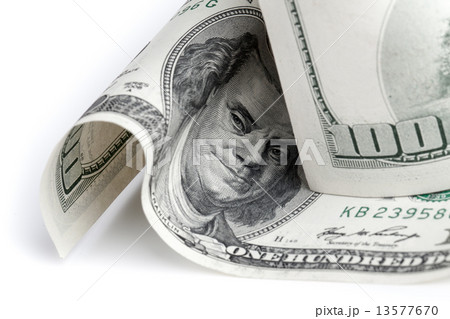 United States dollars. Fragment of hundred USD banknote United States dollars. Fragment of hundred USD banknote 13577670