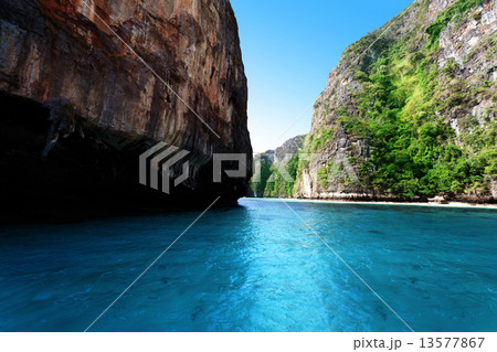 bay at Phi phi island in Thailand bay at Phi phi island in Thailand 13577867