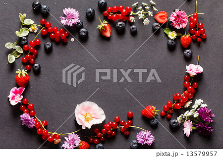 summer berries and flowers 13579957