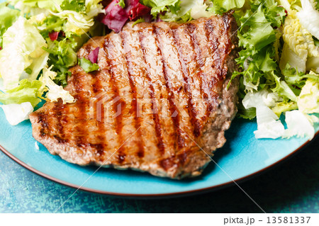 steak with salad steak with salad 13581337
