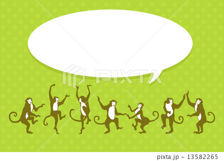 サルと吹き出し 13582265