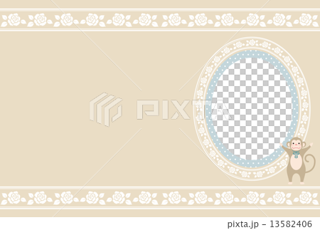 Monkey with picture frame with attachment 13582406