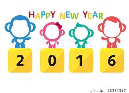 申年 年賀2016 家族 フォトフレーム 申年 年賀2016 家族 フォトフレーム 13582517