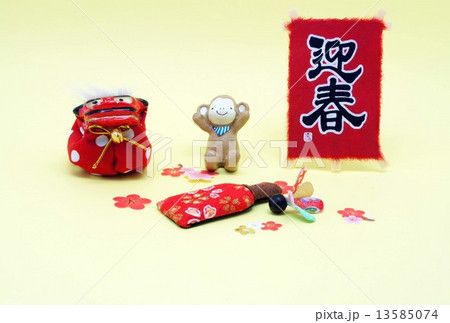 年賀状素材　 13585074