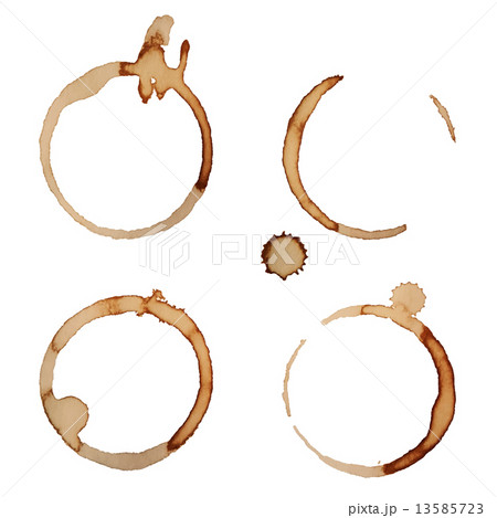 Vector Coffee Stain Rings Set 2 13585723