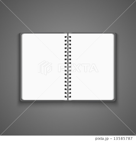 Vector Realistic Blank Open Notebook 13585787