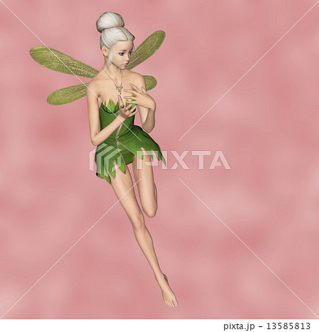 ポーズする　妖精　フェアリー　3DCGイラスト素材 13585813