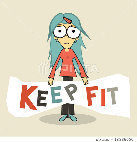 Keep Fit Girl Vector Illustration 13586650