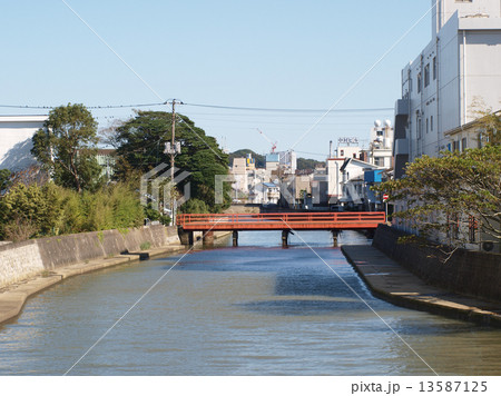 矢那川 千葉県木更津市 の写真素材