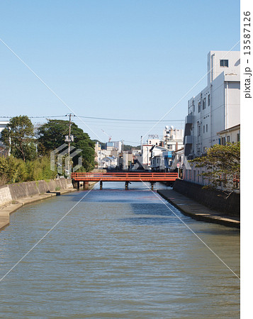 矢那川 千葉県木更津市 の写真素材