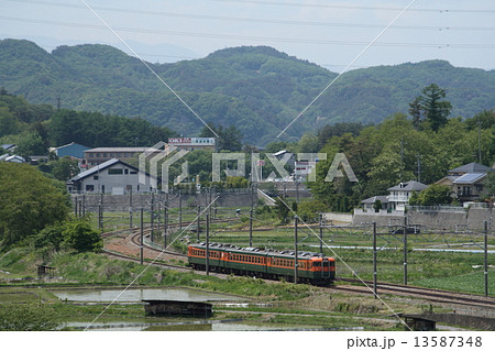 平原付近を走る、しなの鉄道169系 13587348