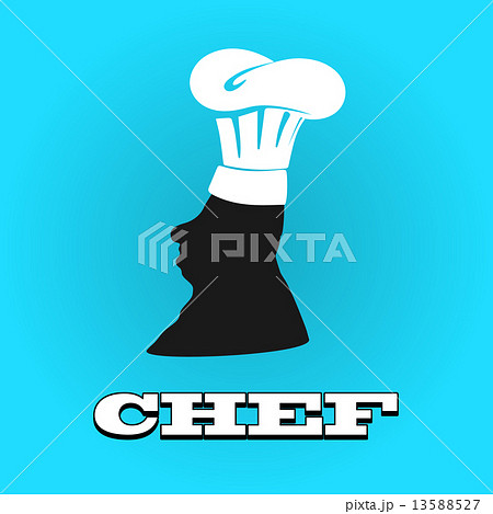 Flat silhouette chef hat. Vector illustration icon Flat silhouette chef hat. Vector illustration icon 13588527
