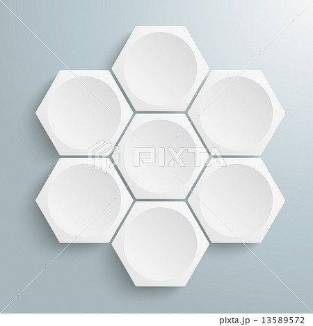 6 White Hexagons Cycle PiAd 6 White Hexagons Cycle PiAd 13589572
