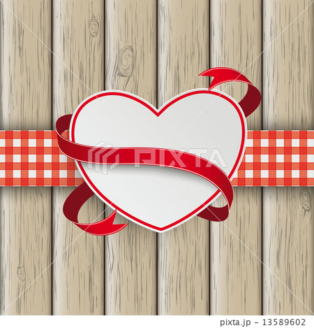 Heart Flag Double Cloth Valentinsday Wood Heart Flag Double Cloth Valentinsday Wood 13589602