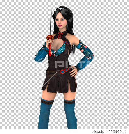 Female swordsman 13590944