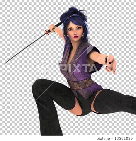 Female swordsman 13591059