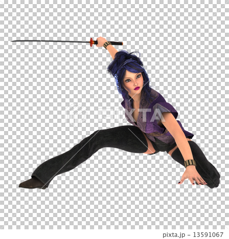 Female swordsman 13591067
