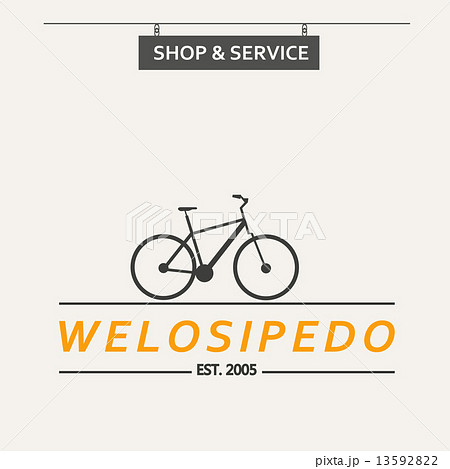 Simple flat vector images bike on the background 13592822