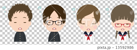 Student face set Drows 13592986