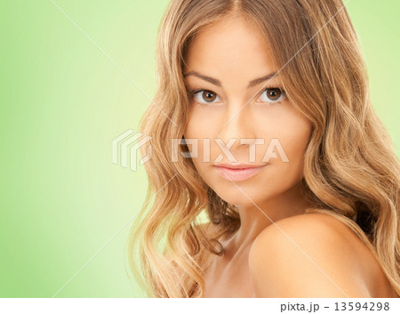 beautiful young woman with bare shoulders 13594298