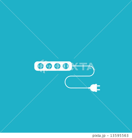 Wire, socket and electric plug vector design 13595563