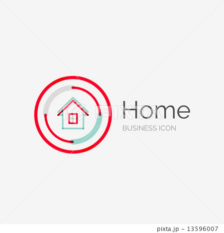 Thin line neat design logo, home idea Thin line neat design logo, home idea 13596007