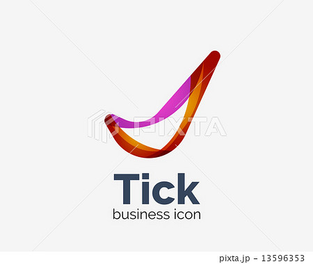 Modern tick abstract wave logo design Modern tick abstract wave logo design 13596353