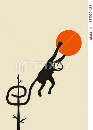 申年年賀状(文字なし) 申年年賀状(文字なし) 13596488