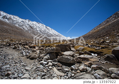 Winding road in mountains view 13597022
