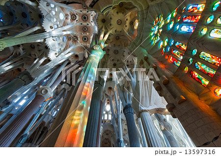 BARCELONA, SPAIN - DECEMBER 14: La Sagrada Familia - the impress 13597316