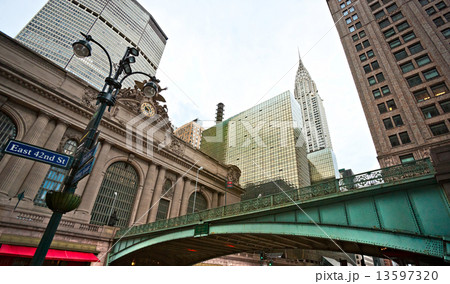 Grand Central along 42nd Street at dusk, New York City 13597320