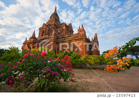 Bagan at Sunset, Myanmar. 13597413