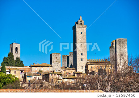 View of san gimignano, Siena, Tuscany, Italy. View of san gimignano, Siena, Tuscany, Italy. 13597450