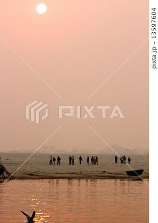 Sunset on the ganges river, Varanasi, India. Sunset on the ganges river, Varanasi, India. 13597604