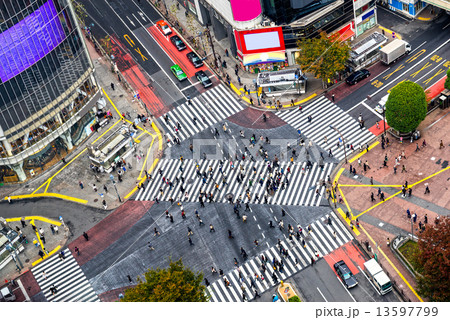 Shibuya Crossing, Tokyo, Japan. Shibuya Crossing, Tokyo, Japan. 13597799