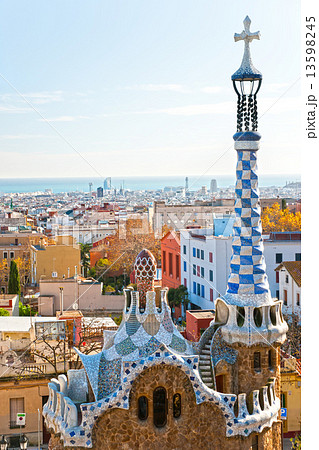 Park Guell in Barcelona, Spain. 13598245