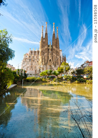 BARCELONA, SPAIN - DECEMBER 14: La Sagrada Familia - the impress 13598508
