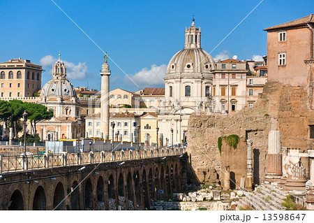 The Trajan Column, Forum, near Piazza Venice, Rome, Italy. The Trajan Column, Forum, near Piazza Venice, Rome, Italy. 13598647