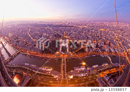 Eiffel tower at sunrise, Paris. Eiffel tower at sunrise, Paris. 13598657