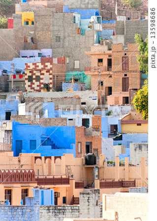 View of Jodhpur, the blue city. 13598686