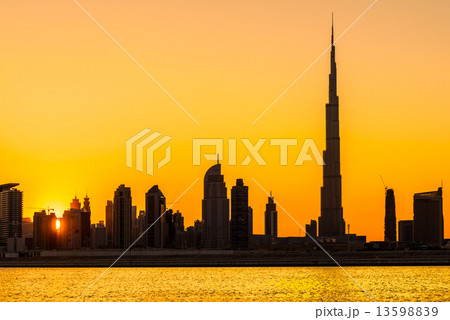 Dubai skyline at dusk 13598839