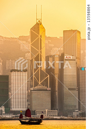 HONG KONG - MARCH 15: Victoria Harbor on March 15, 2013 in Hong 13598864