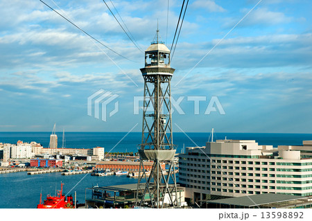 Barcelona port view from the air. Barcelona port view from the air. 13598892