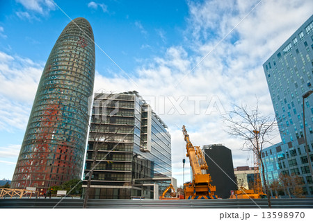 BARCELONA, SPAIN - DECEMBER 19: Torre Agbar on Technological Dis 13598970
