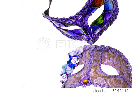 Venice Mask, Isolated on white. 13599119