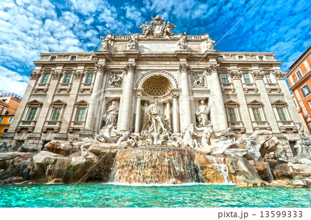 The Famous Trevi Fountain , rome, Italy. The Famous Trevi Fountain , rome, Italy. 13599333