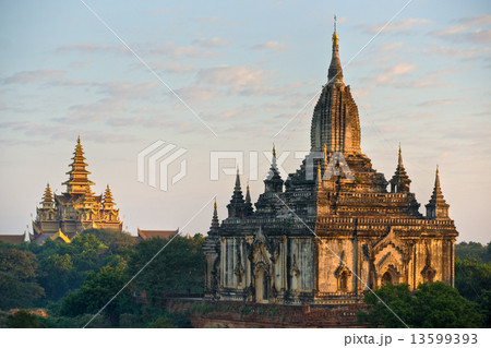 The Shwegugy Paya after sunrise, Bagan, Myanmar.. 13599393