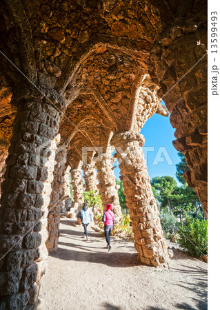 Park Guell in Barcelona, Spain. Park Guell in Barcelona, Spain. 13599493