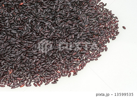Black rice on a white background Black rice on a white background 13599535