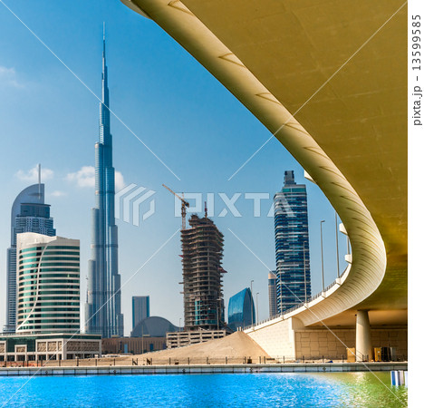 Dubai skyline at dusk Dubai skyline at dusk 13599585